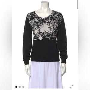 Saint Laurent 2016 Hedi Slimane collection. Black and White Graphic Sweatshirt.